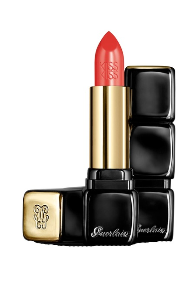Guerlain - 344# SEXY CORAL KISSKISS  塑形霜唇膏 嬌蘭 親親法式之吻唇膏 3.5g
