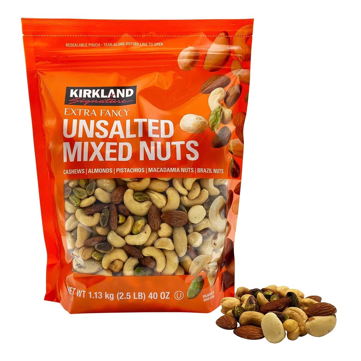 Kirkland Signature Extra Fancy Unsalted Mixed Nuts - 39.85 Ounce