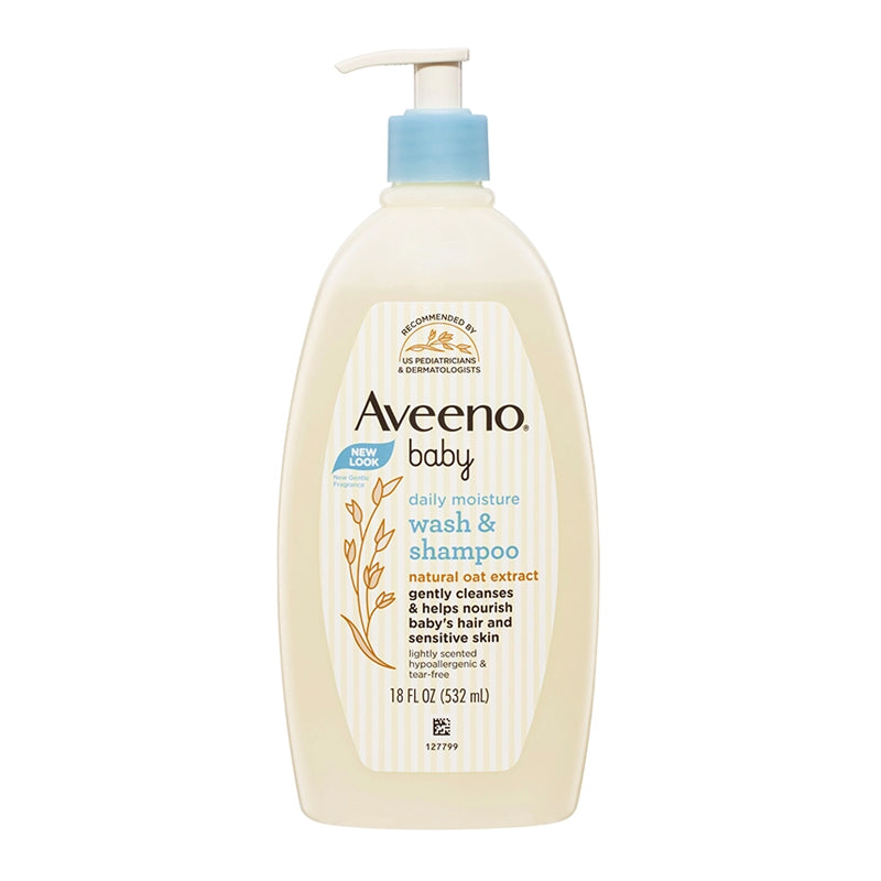 Aveeno - Baby Wash & Shampoo For Hair & Body - Tear-Free 532ml/18oz